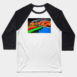 Colorful Kayaks. Shoreline Park, Mountain View, California 2009 Baseball T-Shirt